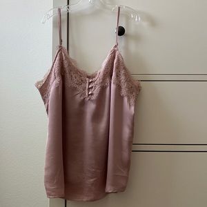 Abercrombie & Fitch pink lace camisole